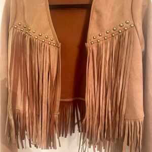 Tan Fringe Women's Jacket